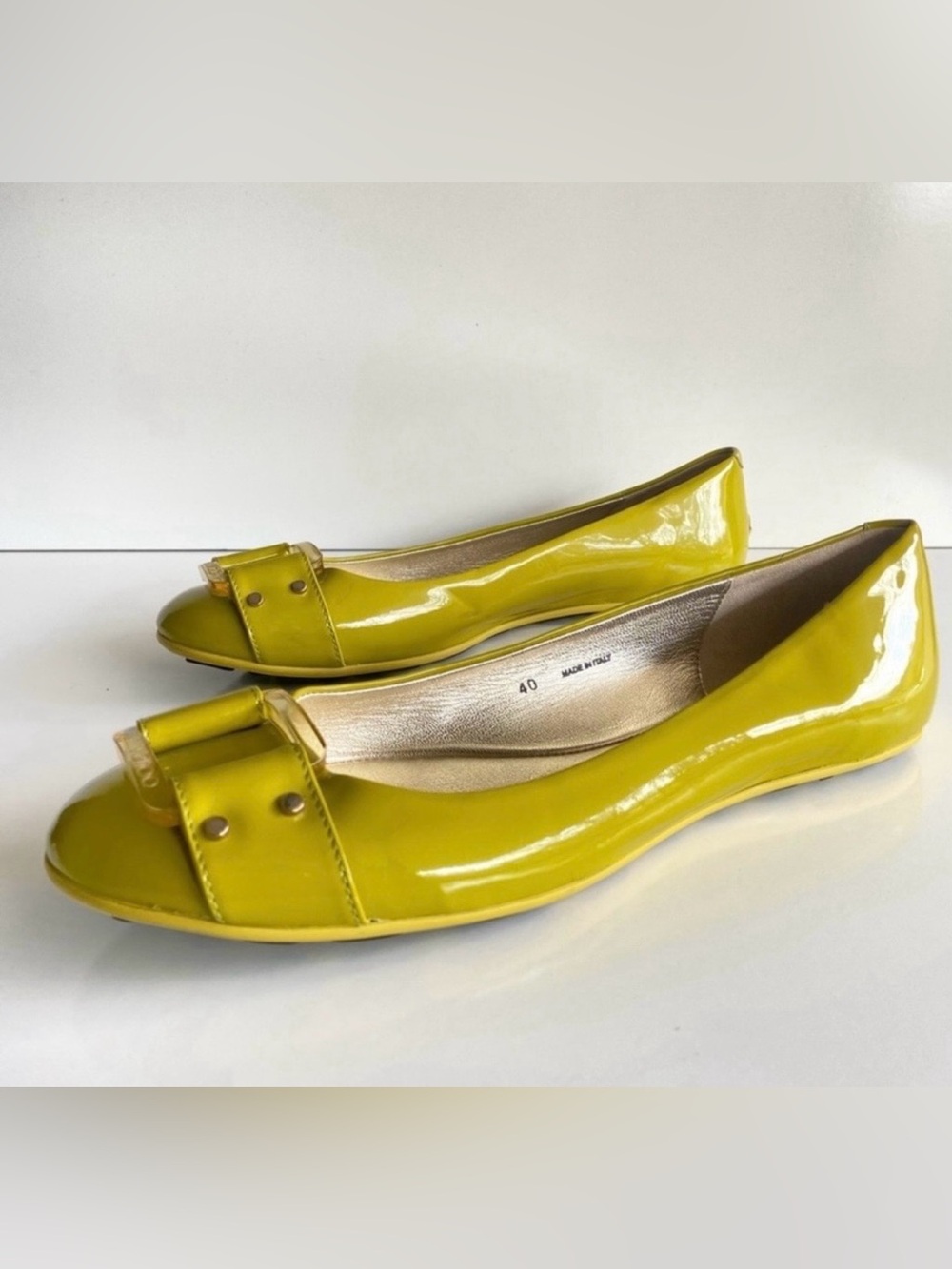 Jimmy Choo Morse Patent Leather Ballet Flats Size 10 - Picture 3 of 14